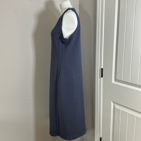 Spanx AirEssentials Tank Midi Dress Sleeveless Modal Blend Dark Storm Blue Sz L - Picture 6 of 16